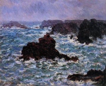  lluvia Obras - BelleIle Efecto Lluvia Claude Monet